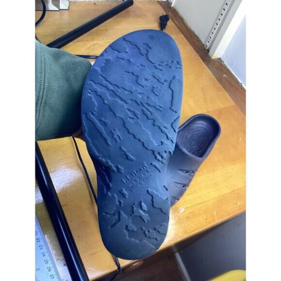 Preppy Streetwear Coquette Utility L.L. Bean Blue Rubber Slip On Sandals - Picture 4 of 4